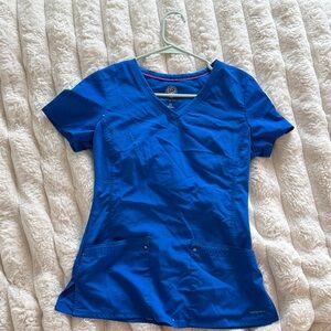 Healing Hands Royal Blue Scrub Top